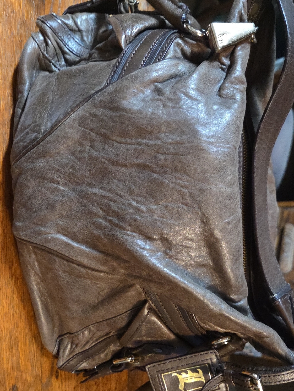 L.A.M.B. Men's Duffel Bag in Dark Brown Leather